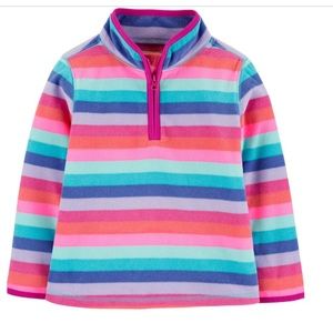 Osh Kosh B’gosh rainbow half zip up fleece sweater